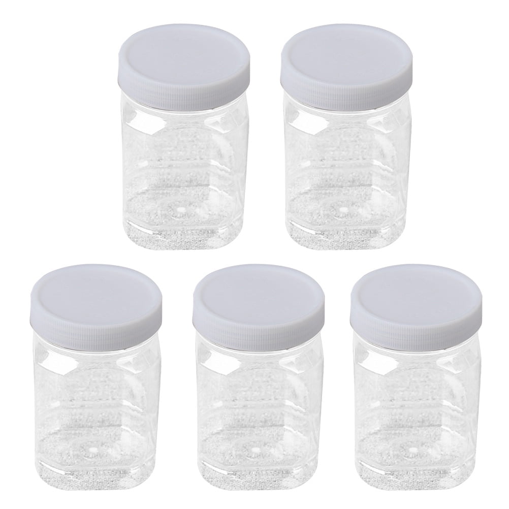  CSBD 1-Gallon Clear Plastic Jars With Ribbed Liner