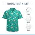 thumbnail image 7 of High Quality Hawaiian Shirts for Men Short Sleeve Aloha Beach Shirt Floral Summer Casual Button Down Shirts Blouses JOYLK6, 7 of 7