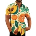 thumbnail image 2 of Xysaqa Gym Tops Funny Tshirts Men's Big & Tall Hawaiian Shirt Cute Fruit Summer Beach Tropical Short Sleeve Buttons Down Shirt S-5Xl Men Shirts Casual On Clearance, 2 of 4