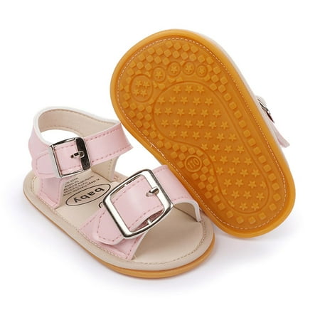 

ãYilirongyummã Baby Sandals Boys Girls Open Toe Solid Shoes First Walkers Shoes Summer Toddler Flat Sandals