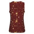 thumbnail image 4 of QASIEATN Women Print Daily Summer Shirts for Women's O Neck Tank Tops Print Blouse Sleeveless Workout Shirts Casual Loose Tees, 4 of 9