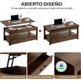 thumbnail image 3 of Mesa De Centro De Madera Rustica Elevable 2 Cajones Abatible, 3 of 6