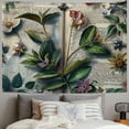 thumbnail image 2 of PRATYUS  Botanic Tapestry, Wildflowers on an Open Vintage Book with Galactic Milky Way Swirls, Fabric Wall Hanging Decor for Bedroom Living Room Dorm, Multi Size Forest Green and Multicolor Painting, 2 of 6