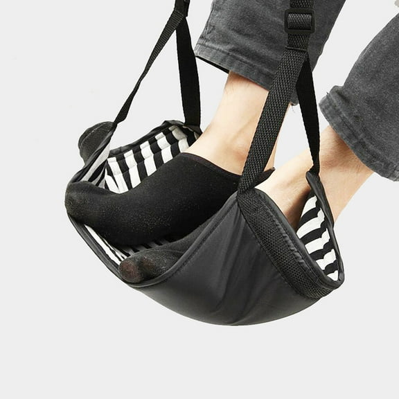 WHAMVOX  Hammock Sling Belt Footrest for Plane Travel Ergonomic under Desk Feet