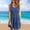 Dark Blue, variant on Jerdar Women's Summer Casual U Neck Sundresses Pleated Knee Length Sleeveless Tank Dress XXL