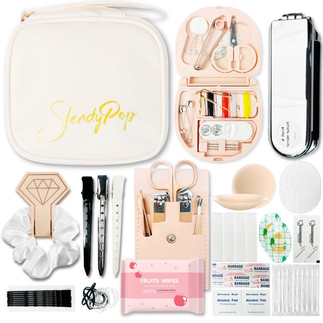 Kit de emergencia SlendyPop para boda para mujer con 29 artículos, color beige