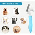 thumbnail image 5 of Cepillo de aseo para perros, cepillo para gatos de pelo largo, cepillo para perros y gatos autolimpiante, con depilación con un clic, para perros y gatos pequeños, medianos y grandes (azul) Kuyhfg Bienvenido a Kuyhfg, 5 of 5