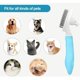 thumbnail image 5 of Cepillo de aseo para perros, cepillo para gatos de pelo largo, cepillo para perros y gatos autolimpiante, con depilación con un clic, para perros y gatos pequeños, medianos y grandes (azul) Kuyhfg Bienvenido a Kuyhfg, 5 of 5