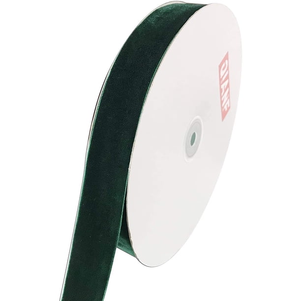 QIANF Cinta de terciopelo burdeos vintage, 3/8 pulgadas x 25 yardas