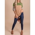 thumbnail image 4 of Eytino Womens Tops Summer Short Sleeve Crewneck Shirts Tops Color Block Lightweight Tunic Top, 4 of 4