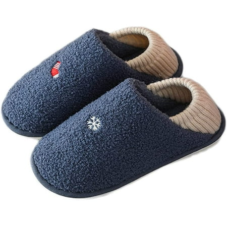 

CoCopeaunt Women Closed Heel Warm Winter Slippers Girls Plush Fuzzy Slipper Memory Foam House Shoes Indoor Outdoor