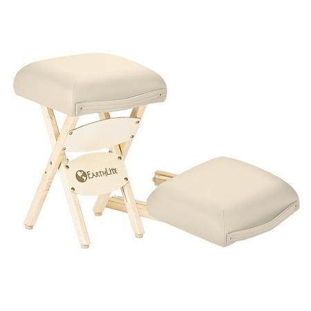 - EARTHLITE Massage Therapist Stool - Folding Massage Stool, Hardwood Maple, CFC-Free