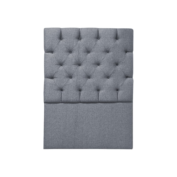 Cabecera Castilla Puffland individual color gris capitonada