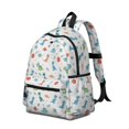 thumbnail image 2 of White Dinosaurs Space Pattern Cute School Backpack with Padded Back and Adjustable Shoulder Straps 13.4"x11"x4.7", 2 of 5