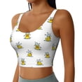 thumbnail image 2 of Goofa Rubber Duck Showe Printed Sports Bras for Women, High Impact Running Bra Workout Crop Tank Tops Longline Sports Bra Push up-Medium, 2 of 9