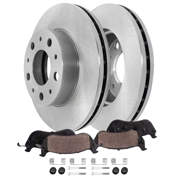 Detroit Axle - Front Brake Kit for 2014-2024 Ram ProMaster 1500 2500 3500, Disc Brake Rotors Ceramic Brake Pads: 11.81" Rotor