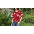 thumbnail image 5 of HAPPY BAY Women's Beach Costumes Blouse Shirt Cute Hawaiian Skull Print Tops Short Sleeve Button Down Holiday Party Shirts for Women S Cartoon Spooky Red, 5 of 5