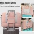 thumbnail image 6 of Yonrjhukm Large Capacity Folding Travel Duffel Bag, Multifunctional Handbag for Women, Lightweight Portable Gym Bag with Shoe Compartment and Wet/Dry Pocket, 6 of 8