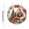 thumbnail image 6 of STPToys Christmas Decoration DIY Pearl Art Hanging Ornament Kit with Santa Claus Tree Wreath Design, Acrylic Base for Wall Door Home Holiday Decor, 6 of 6