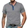 thumbnail image 2 of Birdeem T-Shirt à Manches Courtes Décontracté Mode Col Rond Boutons Blouse, 2 of 11