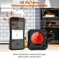 BFOUR Bluetooth BBQ Grill Thermometer, Digital Wireless Meat Probe for