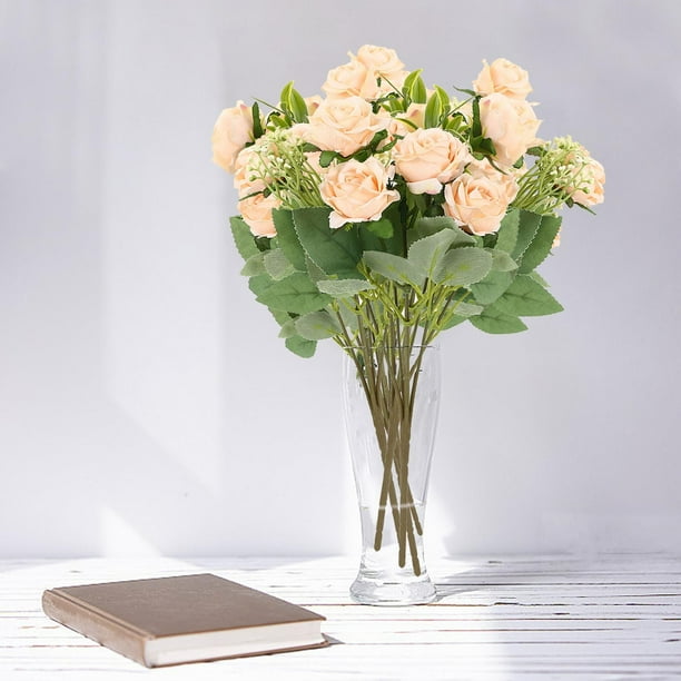 Bouquets of Roses Silk Flowers Home Decor Vases Flower Arrangements Ornaments Fake Flowers Wedding Flowers, Artificial Rose Bouquets, Silk Rose Arrangements, Home Decor Flowers, Table
