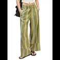 thumbnail image 1 of Pantalones de Rayas para Mujer, Cintura Alta, Pierna , Algodón y , Moda Playera, Cintura Elástica, Pantalones Casuales Sueltos. Verde XXL, 1 of 6