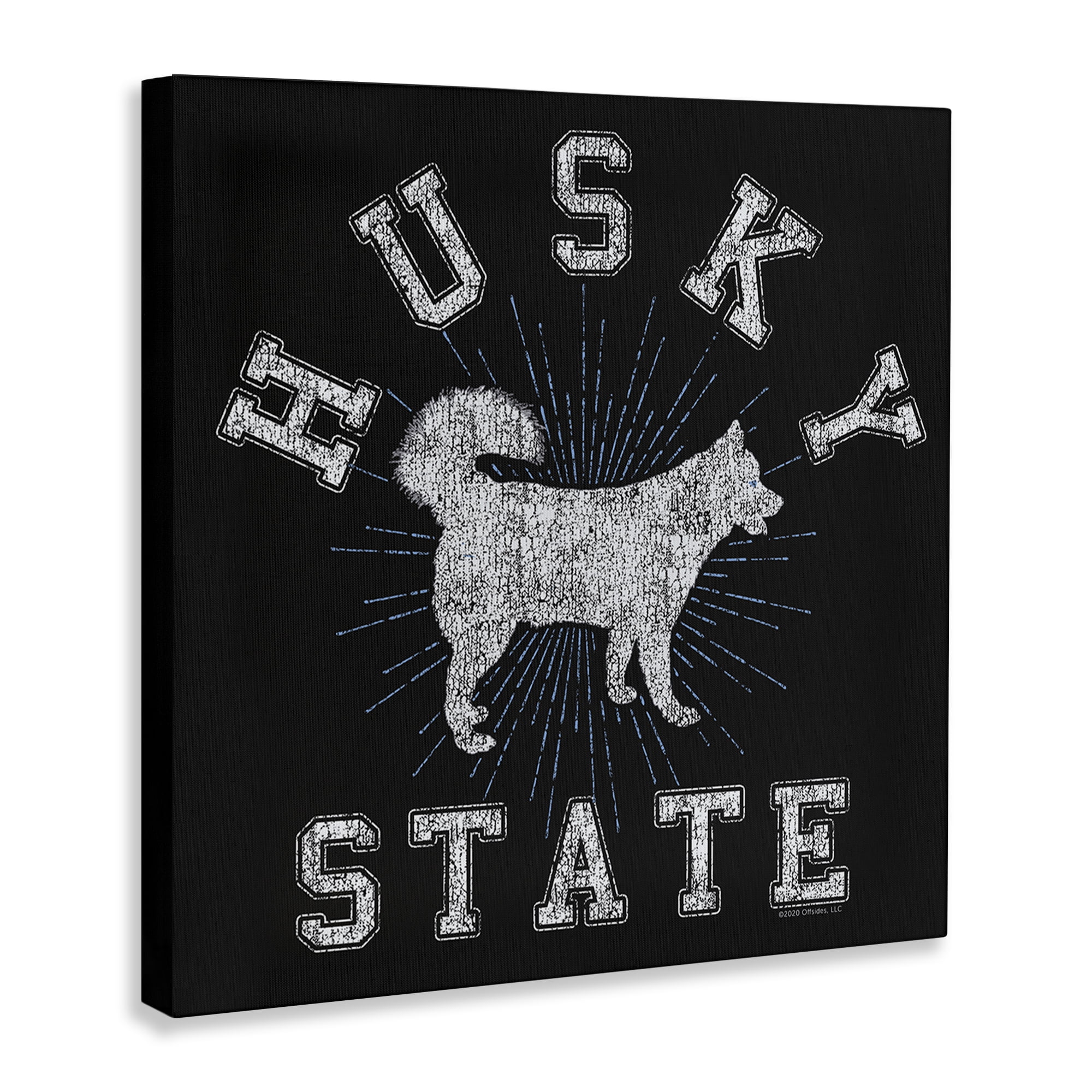 Stupell Industries Vintage Husky State Novelty & Humor Painting Wrapped Canvas Art Print Wall Art, 24 x 24