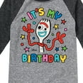 thumbnail image 3 of Disney - Toy Story - Forky Its My Birthday - Toddler & Youth Raglan Graphic T-Shirt, 3 of 5