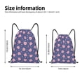 thumbnail image 5 of Yiaed Cute Pig Print Drawstring Bags Drawstring Backpack Bulk String Back Pack Gym Sport Bag-Small, 5 of 5