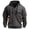 Dark Gray, variant on Men's Hooded Jackets Front Zip Drawstring Print Windbreaker Casual Stylish Sports Fitness Outwear With Multi Pockets (XL, White)