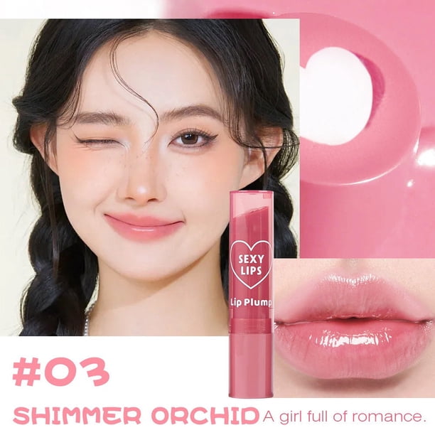 Fiudx Bálsamo Labial Forma de Corazón, Barra de Brillo Hidratante de Larga Duración, Bálsamo Hidratante Rico En Nutrientes, Dijet Amor de Color Natural, Tamaño de Viaje para Uso Diario, Regalo Perfec