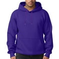 thumbnail image 2 of HaHaHappy Men's Hoodie Sweatshirt Pullover Fleece Hooded Athletic Sweat Shirt Drawstring Hoodies Long Sleeve Kangaroo Pockets Dark Purple L, 2 of 7