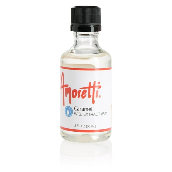Amoretti - Caramel Extract Water Soluble 2 oz - Highly Concentrated & Perfect For Pastry, Savory, Brewing, and more, Preservative Free, Vegan, Kosher Pareve, Keto Friendly