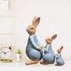 thumbnail image 5 of Garden Statues Rabbit Statue, Polyresin Standing Cute Three Rabbits, Easter Animals Decorations indoor e outdoor, for home and garden Patio Cafe Office gris perfecl Estatua de conejo, 5 of 7