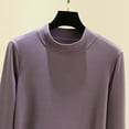 thumbnail image 5 of ClodeEU Women's Round Neck Base Layer Long Sleeve T Shirts,Long Sleeve Cozy Top Purple,Womens Plus XXL, 5 of 5