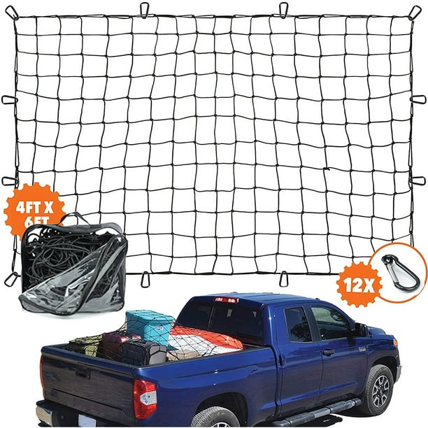 Eagle 4 x 6 FT Super Duty Bungee Cargo Net for Truck Bed Stretches to 8
