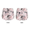 thumbnail image 6 of Uemuo Cat Pattern Women's Athletic Shorts High Waisted Running Shorts with Liner Pockets Gym Elastic Workout Shorts-Small, 6 of 9