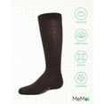 thumbnail image 6 of MeMoi Ribbed Classic Cotton-Rich Solid-Color Knee High Sock - Girls - Female, 2, Brown, 6 of 12