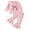 Pink, variant on Nwiuh Toddler Pajama Outfit Set Kids Slim Fit Tops and Pants Boys Girls Lounge Sets Loungwear Sleepwear (Pink, 6-12 Months)