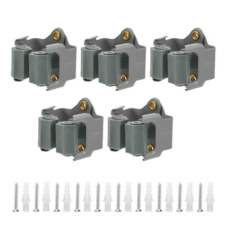 

5pcs Organizer Mop And Broom Holder Garden Storage Rack Position Garage Holds Mop Tool Holder Fixed