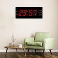 thumbnail image 4 of Reloj de Pared LED Digital Soledad 13 Pulgadas Negro con Letras Rojas, 4 of 7