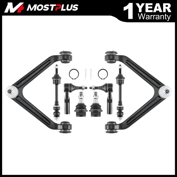 MOSTPLUS Front Upper Control Arms Ball Joints Sway Bar End Links for 2002-05 Ram 1500 2WD