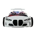 thumbnail image 1 of GTX Twin Race Car Bed with LED Lights & Sound FX, Kids Racing Bedroom Furniture, 1 of 4