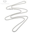 thumbnail image 2 of 14K White Gold 2.5mm Ball Bead Moon Cut Chain, FREE Microfiber Cloth, Solid Mens Womens Necklace, Giorgio Bergamo, 2 of 6