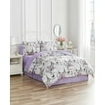 thumbnail image 3 of CEDAR COURT Paris Floral Lilac Ultra Soft Microfiber 8 Piece Reversible Comforter Bedding Set - King, 3 of 9
