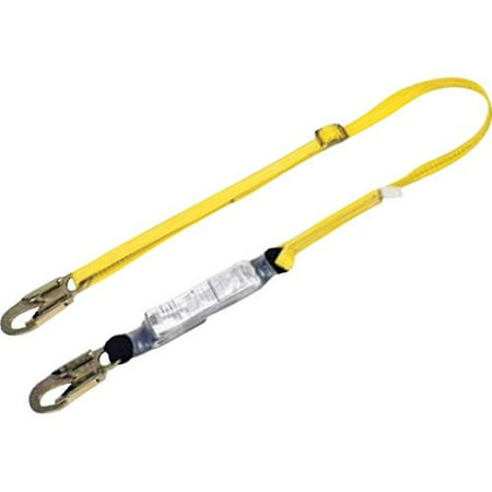 Workman Twin Leg Shock MSA (Mine Safety Appliances) 10072474 MSA Workman Single Leg Shock-Absorbing Lanyard with LC Harness Connection and LC Anchorage Connection, Plastic, 1