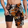 thumbnail image 2 of LIBRCLO Mens Swim Trunks with Liner 2 in 1 Thin Quick Dry Bathing Suits Hawaiian Swimsuits Swimwear Summer board Beach Shorts Black M, 2 of 6