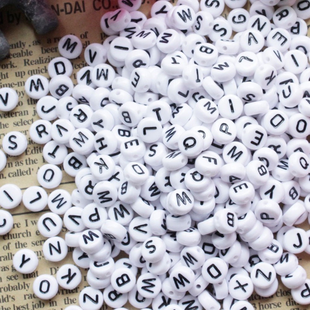 YSNOOWE Oblate Beads White with Side Holes for Creative Jewelry Making 1350Pcs