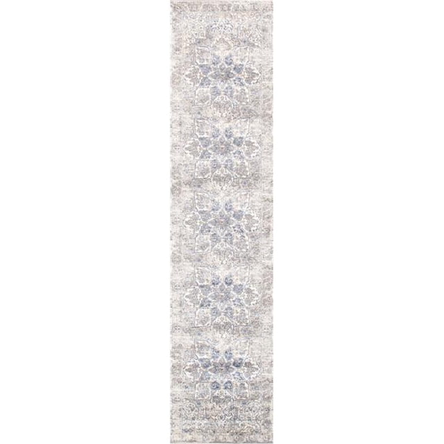 Pasargad Home PD-167B 2.4x6 2 ft. 4 in. x 6 ft. Efes Design Power Loom Runner Rug, Light Grey